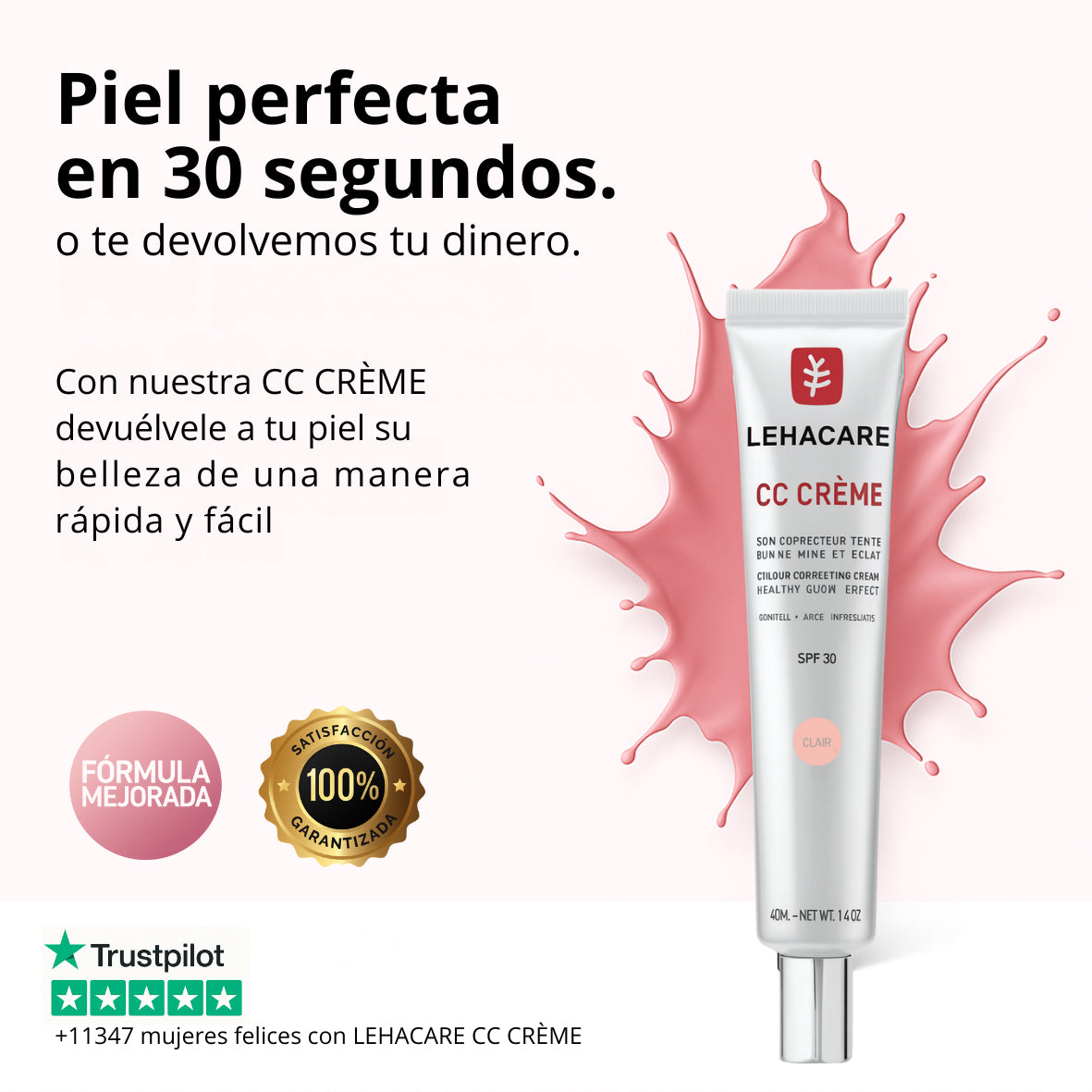 LEHACARE™ CC Crème con Centella Asiática – Piel perfecta en 30 Segundos