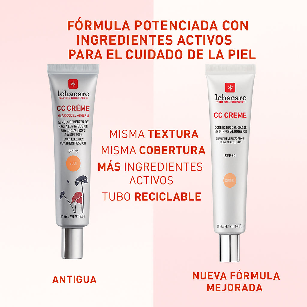 LEHACARE™ CC Crème con 10% Centella Asiática – Piel perfecta en 30 Segundos
