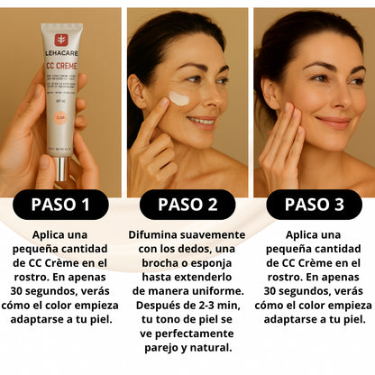 LEHACARE™ CC Crème con 10% Centella Asiática – Piel perfecta en 30 Segundos