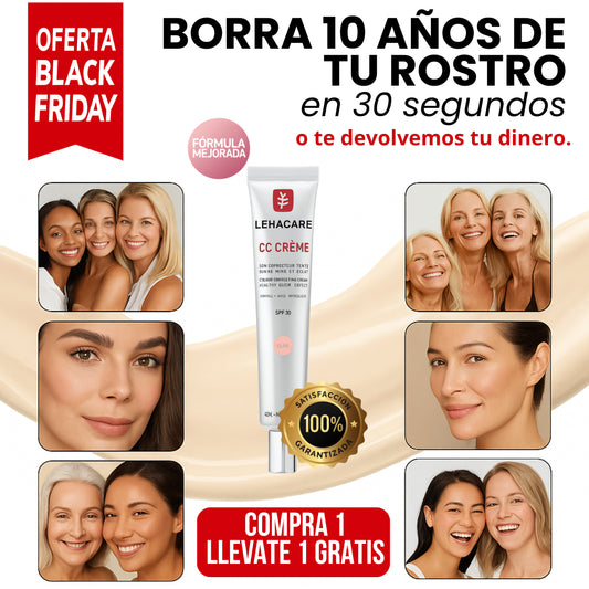 LEHACARE™ CC Crème con 10% Centella Asiática – Piel perfecta en 30 Segundos