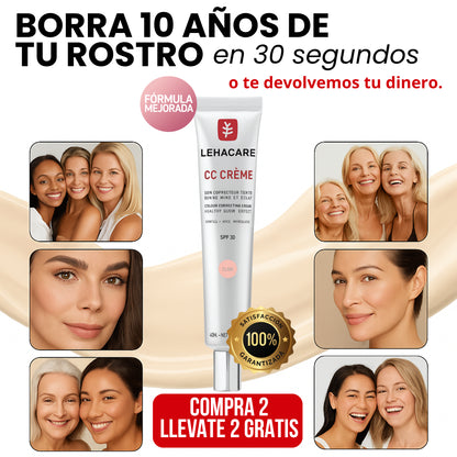 LEHACARE™ CC Crème con 10% Centella Asiática – Piel perfecta en 30 Segundos